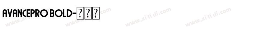 avancepro bold字体转换